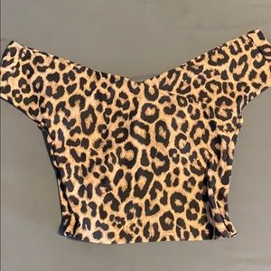 Kortni Jeane Cheetah Off the Shoulder Small